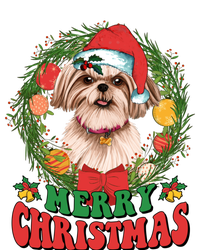 Merry Christmas Shih Tzu Santa Hat Dog Lovers Ugly Sweater Tie-Dye Long Sleeve Shirt