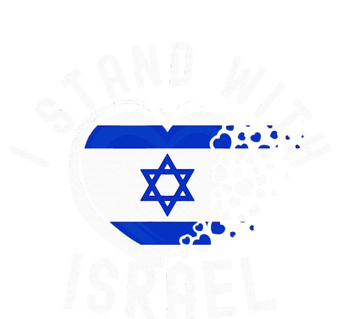 I Support Israel I Stand With Israel Heart Israeli Flag Tall Sweatshirt