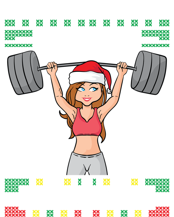 Merry Liftmas Ugly Christmas Sweater Miss Santa Gym Workout Gift Sustainable Knit Beanie