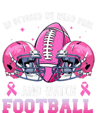 In October We Wear Pink And Watch Football Breast Cancer Coaster