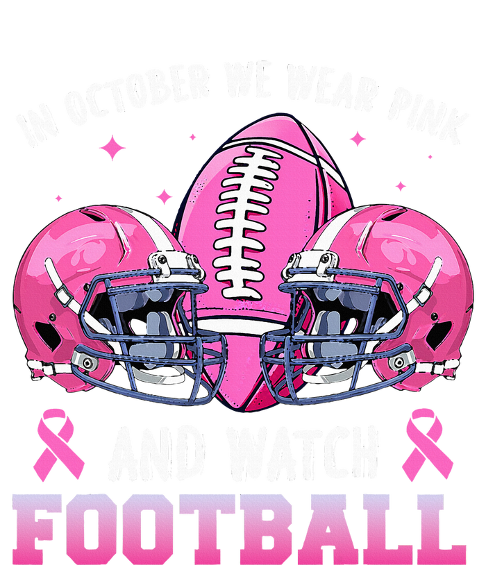 In October We Wear Pink And Watch Football Breast Cancer Coaster