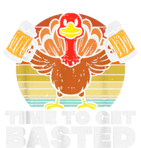 Turkey Time To Get Basted Retro Happy Thanksgiving 7-Panel Snapback Hat