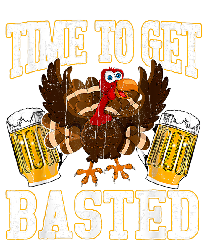 Time To Get Basted Funny Beer Thanksgiving Turkey Gift Premium T-Shirt