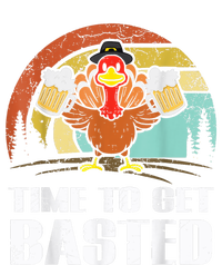 Turkey Time To Get Basted Retro Happy Thanksgiving Coaster