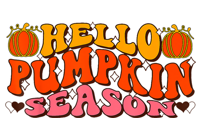 Hello Pumpkin Season Wavy Groovy Thanksgiving Graphic Tall Sweatshirt