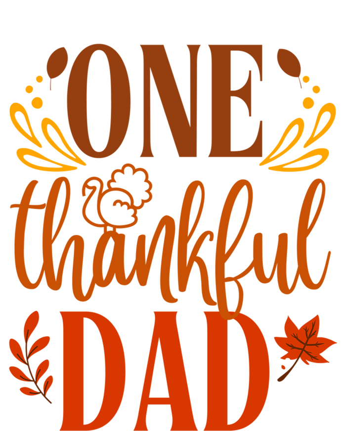 One Thankful Dad Thanksgiving Day Family Matching Thankful Funny Gift V-Neck T-Shirt