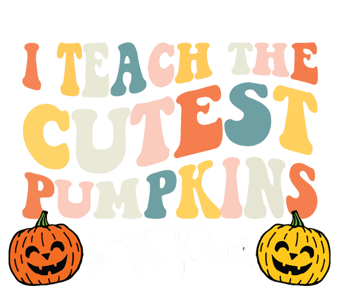 Teacher Halloween Cutest Pumpkins Retro Teacher Fall Womens Funnel Neck Pullover Hood