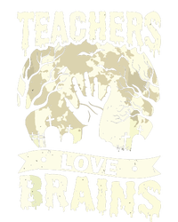 Teachers Love Brains Halloween Costume Boo Trick Teach Funny High Crown Mesh Back Trucker Hat