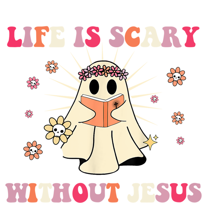 Groovy Halloween Life Is Scary Without Jesus Christian Lover Cool Gift T-Shirt