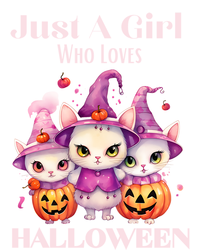 Just A Who Loves Halloween Cute Cat Pumpkin Gift USA-Made Snowflake Beanie