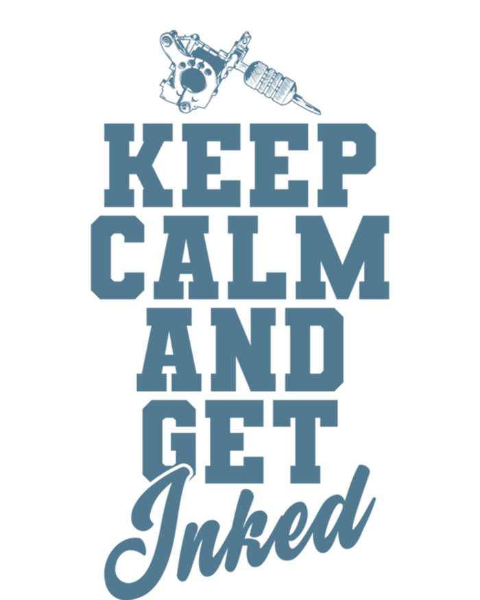 Keep Calm And Get Inked Tattoo Cute Gift Ladies Long Sleeve Shirt