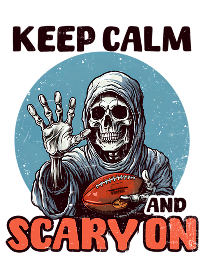 Keep Calm And Scary On Design Football Halloween Cool Gift Women's T-Shirt