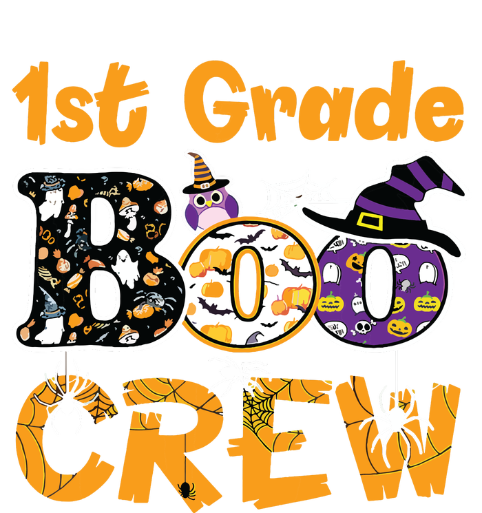 1st Grade Boo Crew Funny Halloween Costume Teacher Student Short Acrylic Beanie