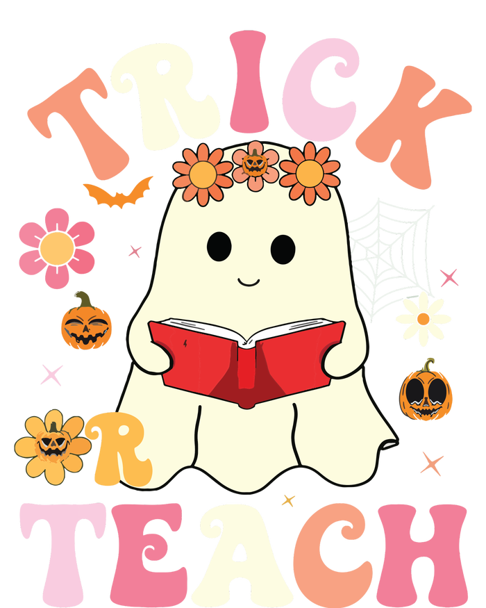 Groovy Halloweengroovy Halloween Trick Or Teach Retro Tall T-Shirt