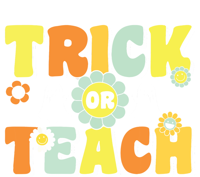 Groovy Trick Or Teach Halloween Teacher Life Retro Vintage T-Shirt