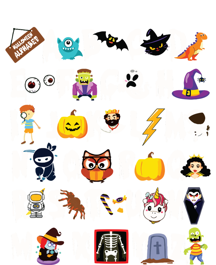 Halloween Alphabet Abcs Learning Kindergarten Teacher T-Shirt