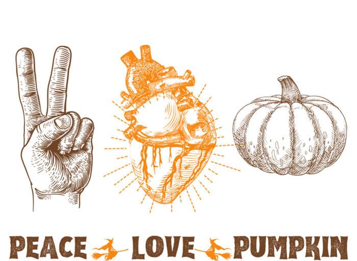 Halloween Skeleton Peace Love Pumpkin Heart Costume Gift Toddler Hoodie