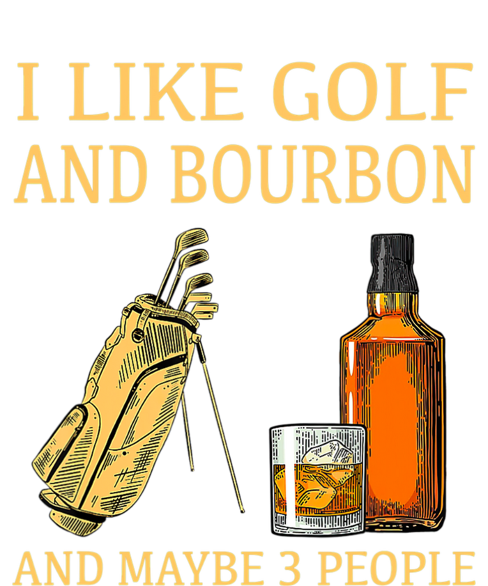 Funny Golf Gift I Like Golf And Bourbon And Maybe 3 People Ceramic Bell Ornament