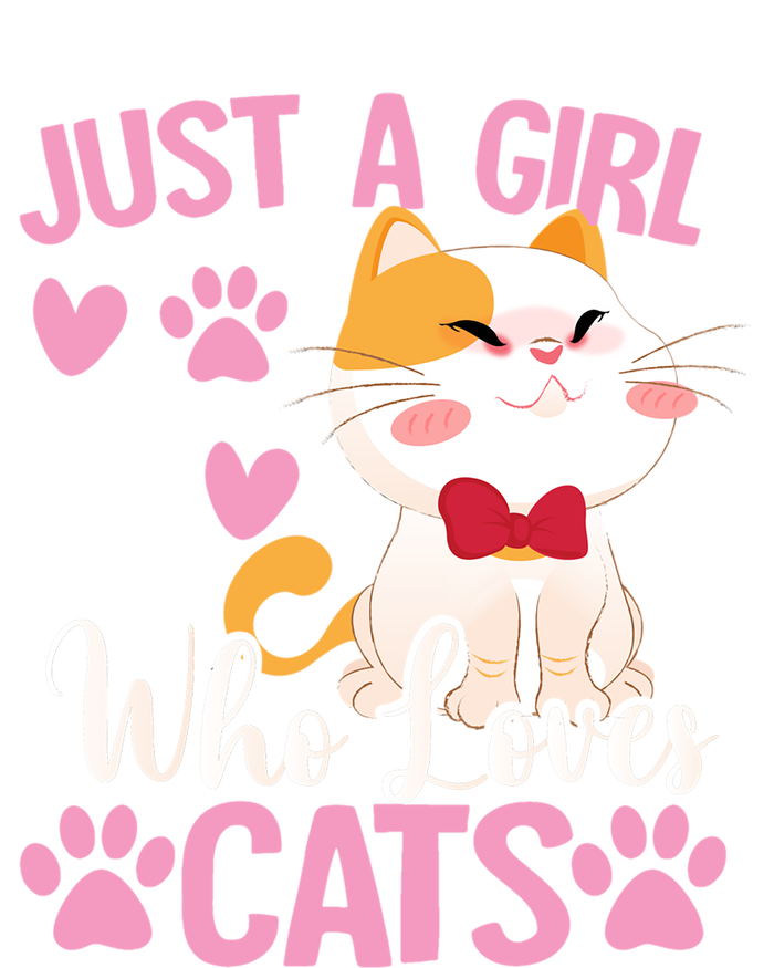 Just A Who Loves Cats Gift Cute Cat Lover Great Gift Kids Hoodie