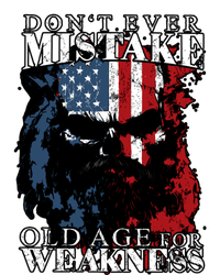 Dont Ever Mistake Old Age For Weakness Skull American Flag Poster