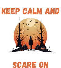 Keep Calm And Scare On: Spooky Decor Frightful Night Cool Gift Valucap Bio-Washed Visor