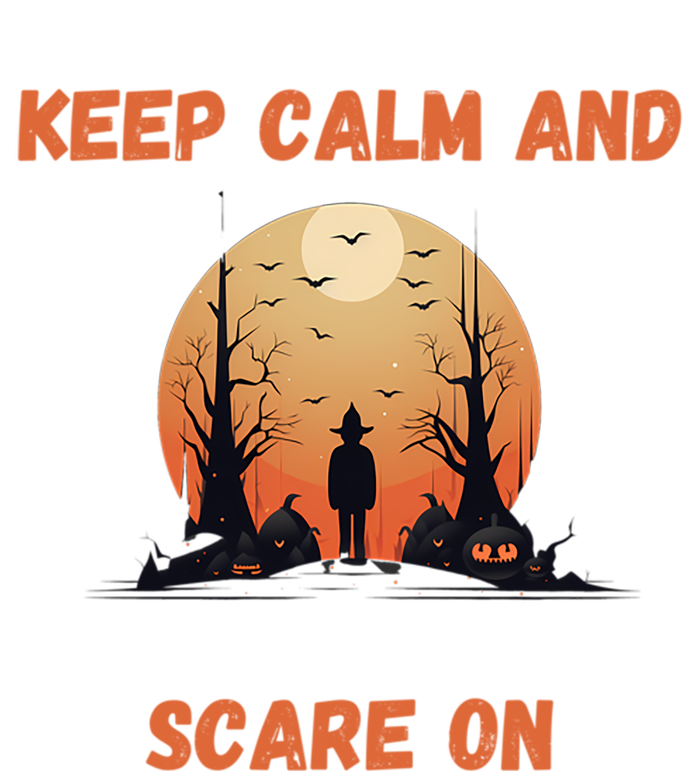 Keep Calm And Scare On: Spooky Decor Frightful Night Cool Gift Valucap Bio-Washed Visor