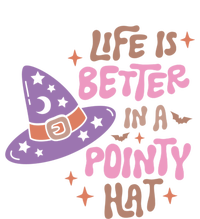 Life Is Better In A Pointy Hat Retro Groovy Halloween Witch Gift T-Shirt