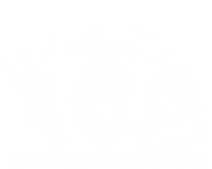 Peace Love Boo Boo Crew Lazy Halloween Skeleton Nurse Ghost Great Gift Women's V-Neck T-Shirt