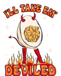 ILl Take Em Deviled Egg Funny Thanksgiving High Crown Mesh Back Trucker Hat