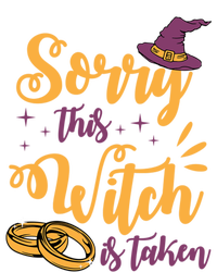 Sorry This Witch Is Taken Funny Cute Married Wife Halloween Funny Gift Women's Long Sleeve Flannel Pajama Set 