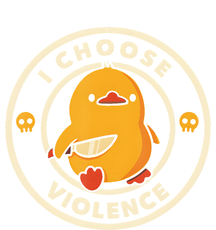 I Choose Violence Funny Duck Holding Knife Drawstring Bag