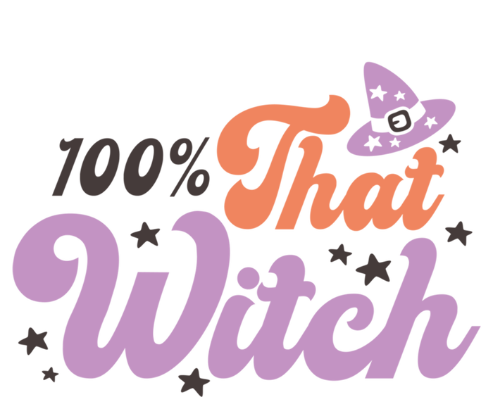 100 Percent That Witch Hat Groovy Halloween Costumes Meaningful Gift Full Zip Hoodie