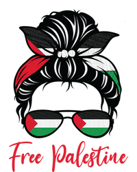 Palestine Flag Messy Bun Gift Free Palestine Cute Gift T-Shirt