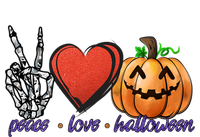 Peace Love Halloween Happy Halloween Pumpkin Skeleton Heart Gift Valucap Bio-Washed Visor