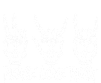 Peace Love Rock And Roll Vintage Guitar Rock Sign Hand Skull Funny Gift USA-Made Snowflake Beanie