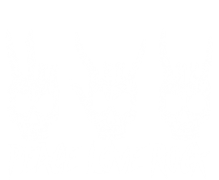 Peace Love Rock And Roll Vintage Guitar Rock Sign Hand Skull Funny Gift USA-Made Snowflake Beanie