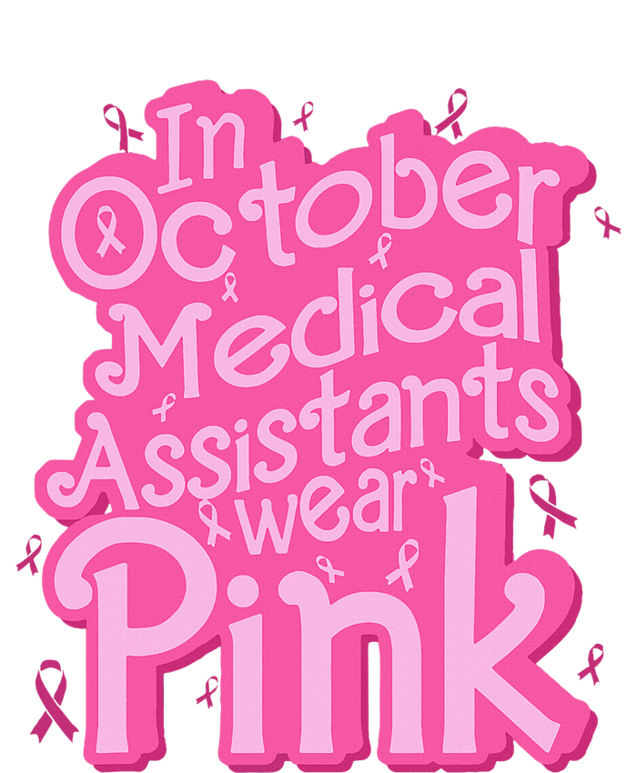 In October Medical Assistant wear pink CMA Breast Cancer T-Shirt