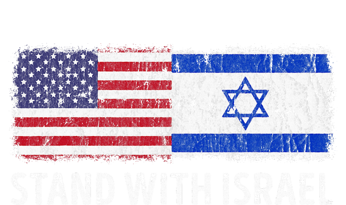 I Stand With Israel USA Israeli Flag Jewish 25L Jumbo Tote