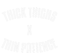 Thick Thighs X Thin Patience Funny Sarcastic Fitness Workout Dry Zone Grid Polo