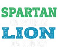 Spartan On Saturday Lion On Sunday Football Fans Vintage Toddler Long Sleeve Shirt