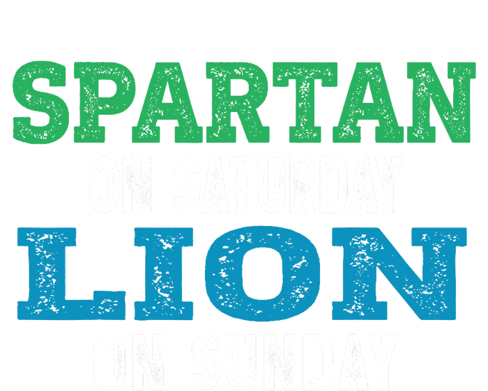 Spartan On Saturday Lion On Sunday Football Fans Vintage Toddler Long Sleeve Shirt