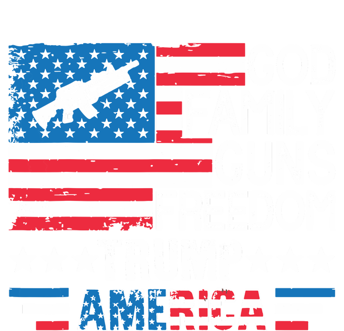 God Family Guns Freedom Pro Trump 2024 Maga American Flag Tank Top