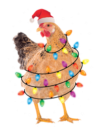 Christmas Lights Chicken Cool Gift Santa Funny Xmas Tree Chicken Gift T-Shirt