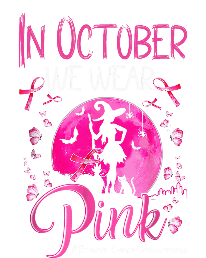 In October We Wear Pink Pumpkin Breast Cancer Awareness Cute Cooling Performance Crew T-Shirt