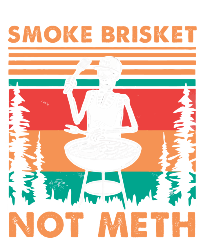 Smoke Brisket Not Meth Bbq Skeleton Grilling Master Full-Length Apron With Pockets