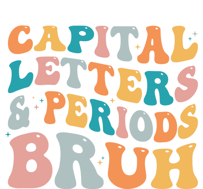 Capital Letters And Periods Bruh Ela Teacher Funny Sustainable Bucket Hat