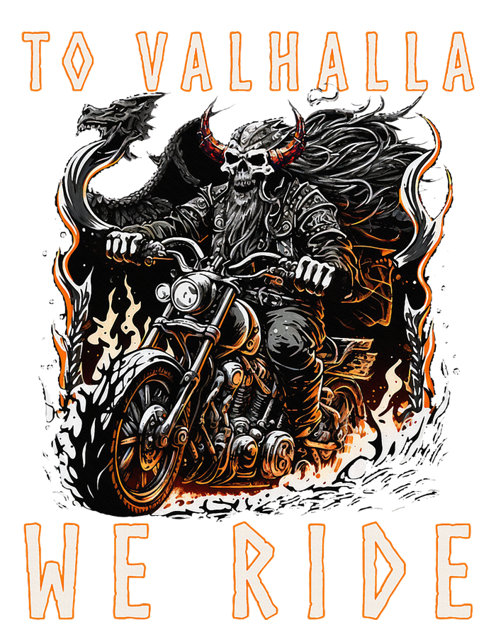 To Valhalla We Ride Biker Viking Insulated Varsity Jacket