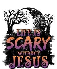 Life Is Scary Without Jesus Funny Halloween Christian Cooling Performance Crew T-Shirt