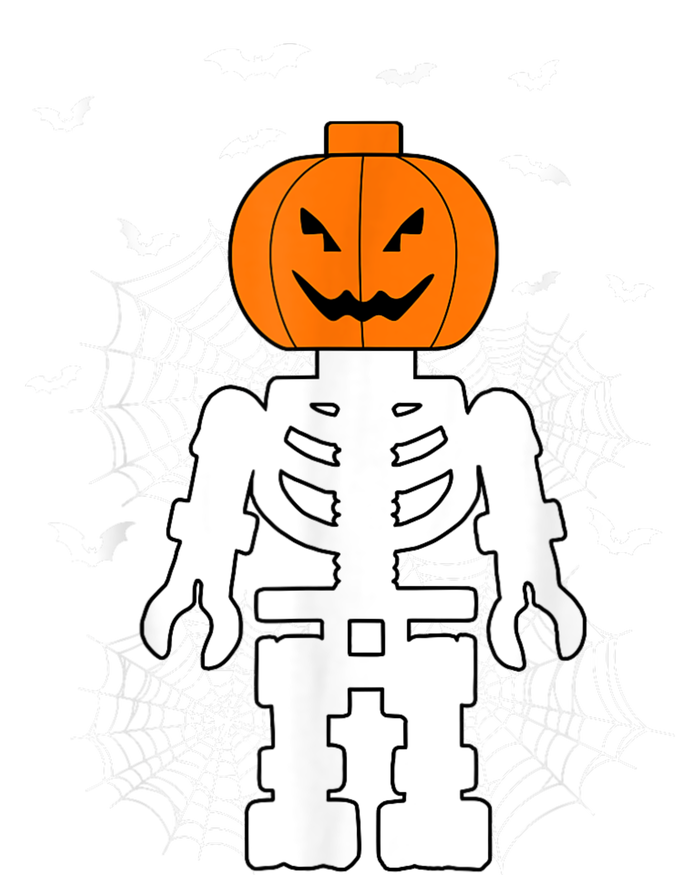 Halloween Skeleton Pumpkin Master Builder Block Building T-Shirt