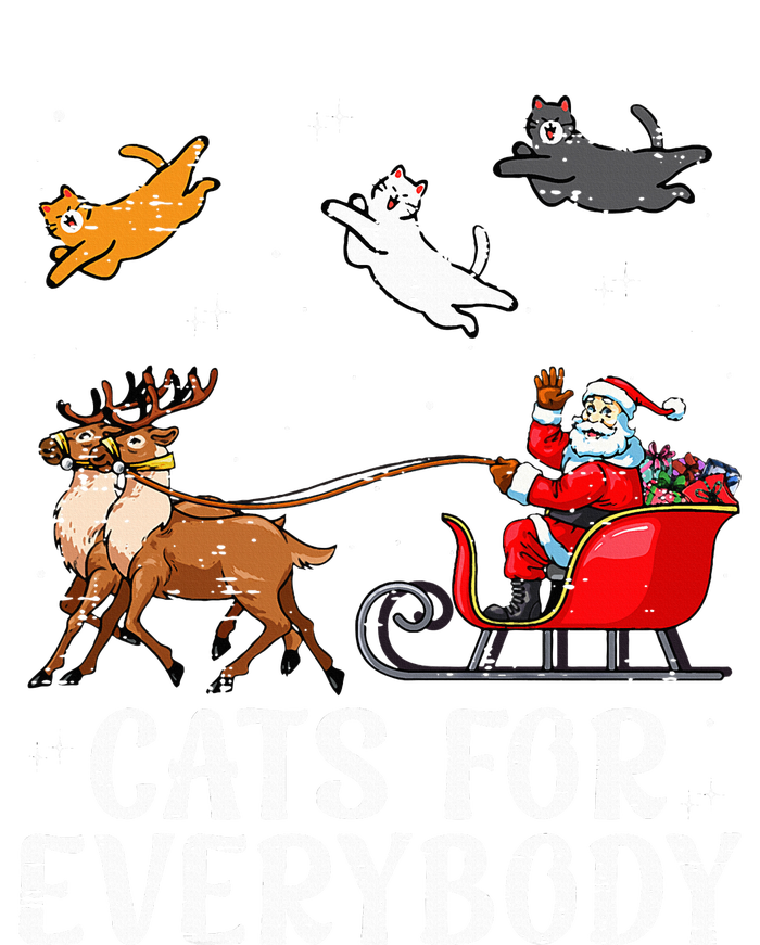 Cats For Everybody Christmas Cat Funny Xmas Santa Cooling Performance Crew T-Shirt